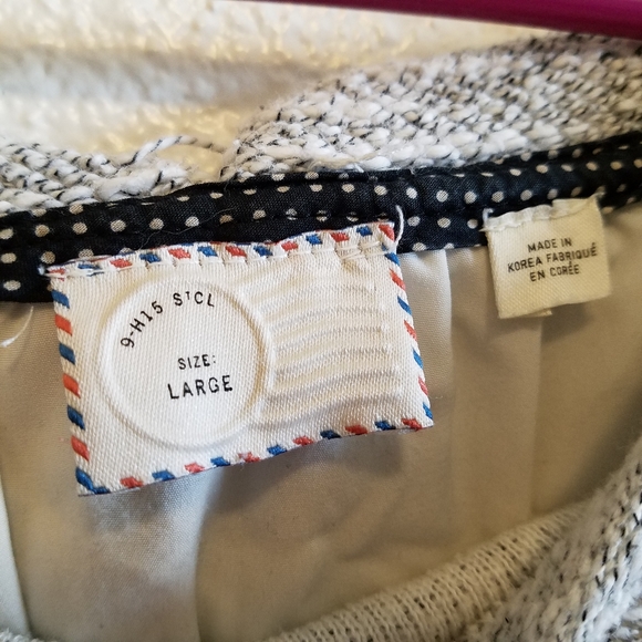 Anthro Postmark Janie sweater bow tie top large - Picture 5 of 7